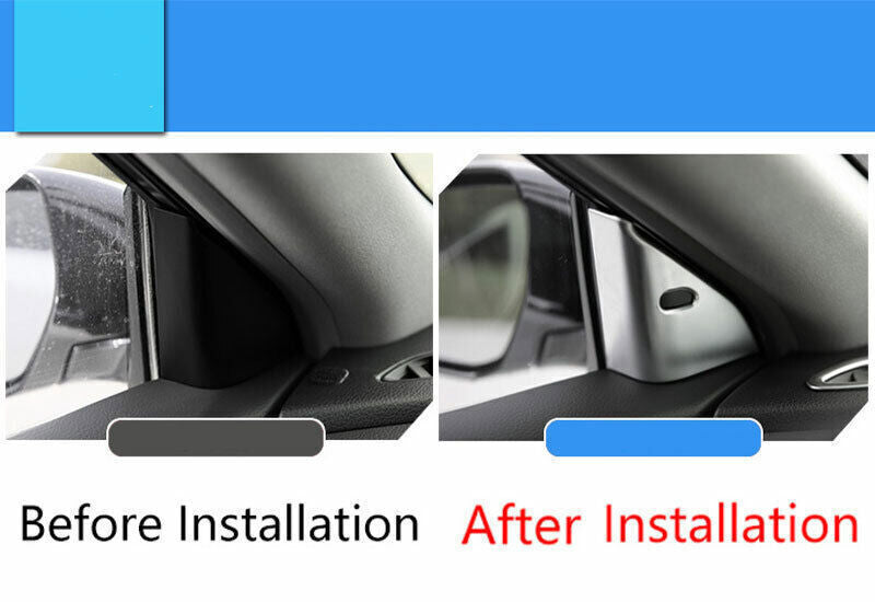 A Post Front Triangle Cover Trim for Nissan Altima Teana 2013-2018 Matte Silver