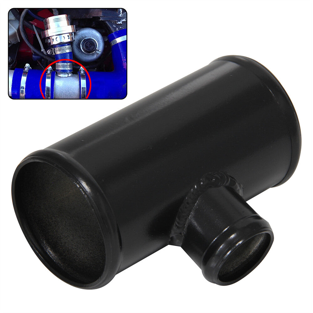 2.5 Blow Off Valve Adapter Aluminum T-Pipe Shape Tube For 35mm ID BOV Black