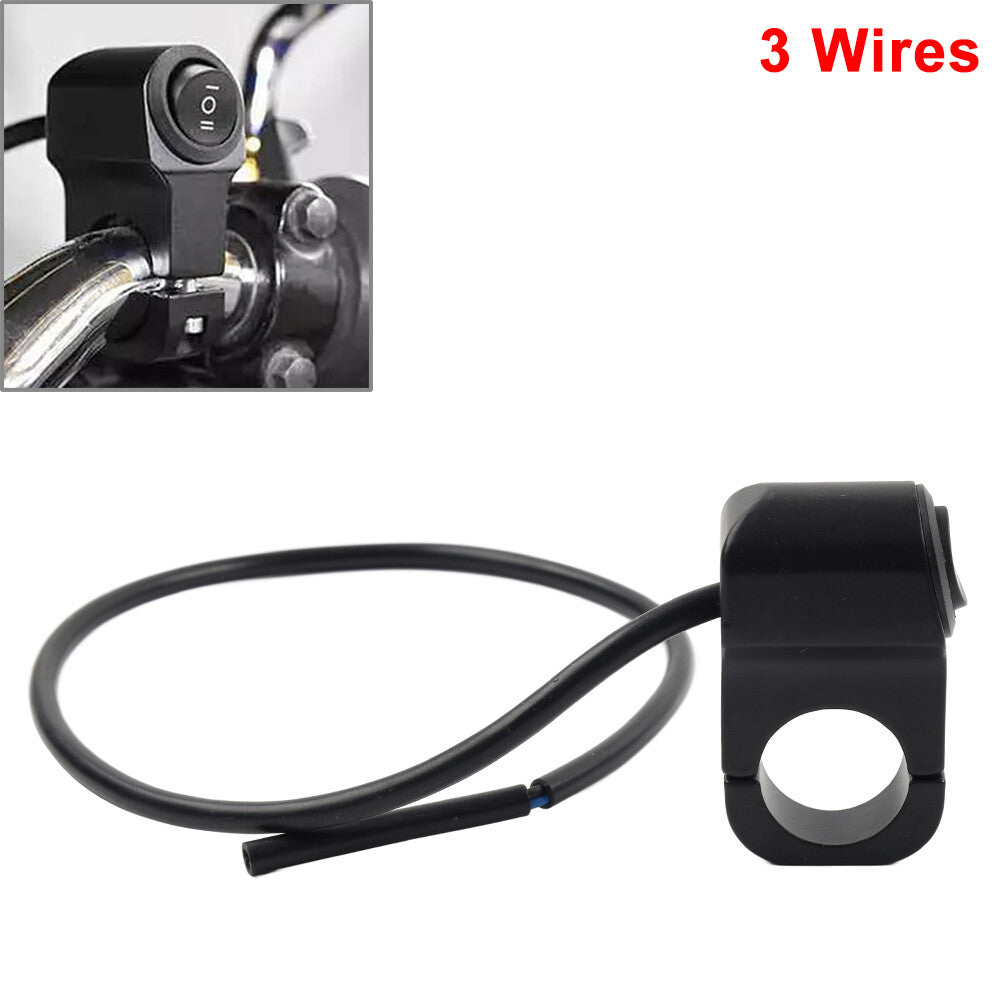 Black Motor Handlebar 7/8 On Off Switch ATV Headlight Fog Spot Light Waterproof