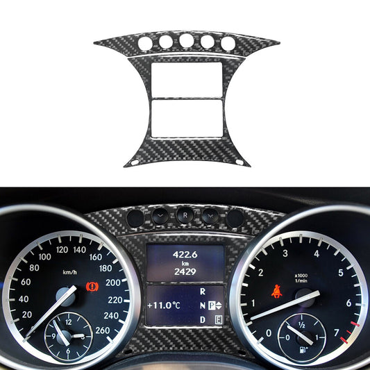 2X Carbon Fiber Speedometer Gauge Trim for Mercedes R-Class 2009-2012