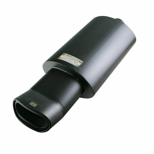 2.5 ID 5.53 OD Performance Sport Great Sound Exhaust Muffler Black Tips 1PC