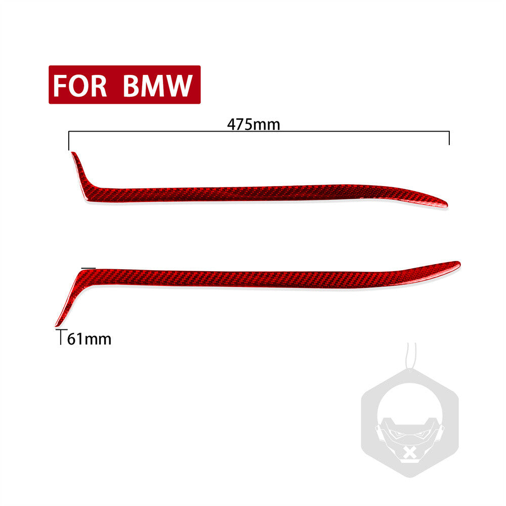 2¡ÁRed Carbon Fiber Headlight Eyelids Eyebrow Trim for BMW 3 Series E36 1992-1998