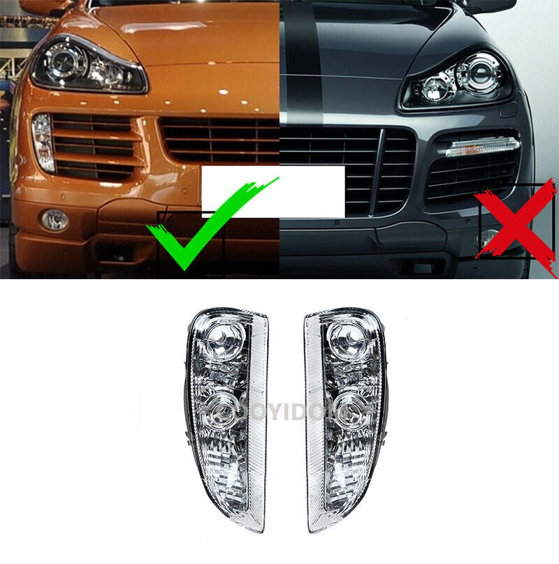 A pair of DRL front bumper driving lights are suitable for 2007-2010 for Porsche Cayennes.