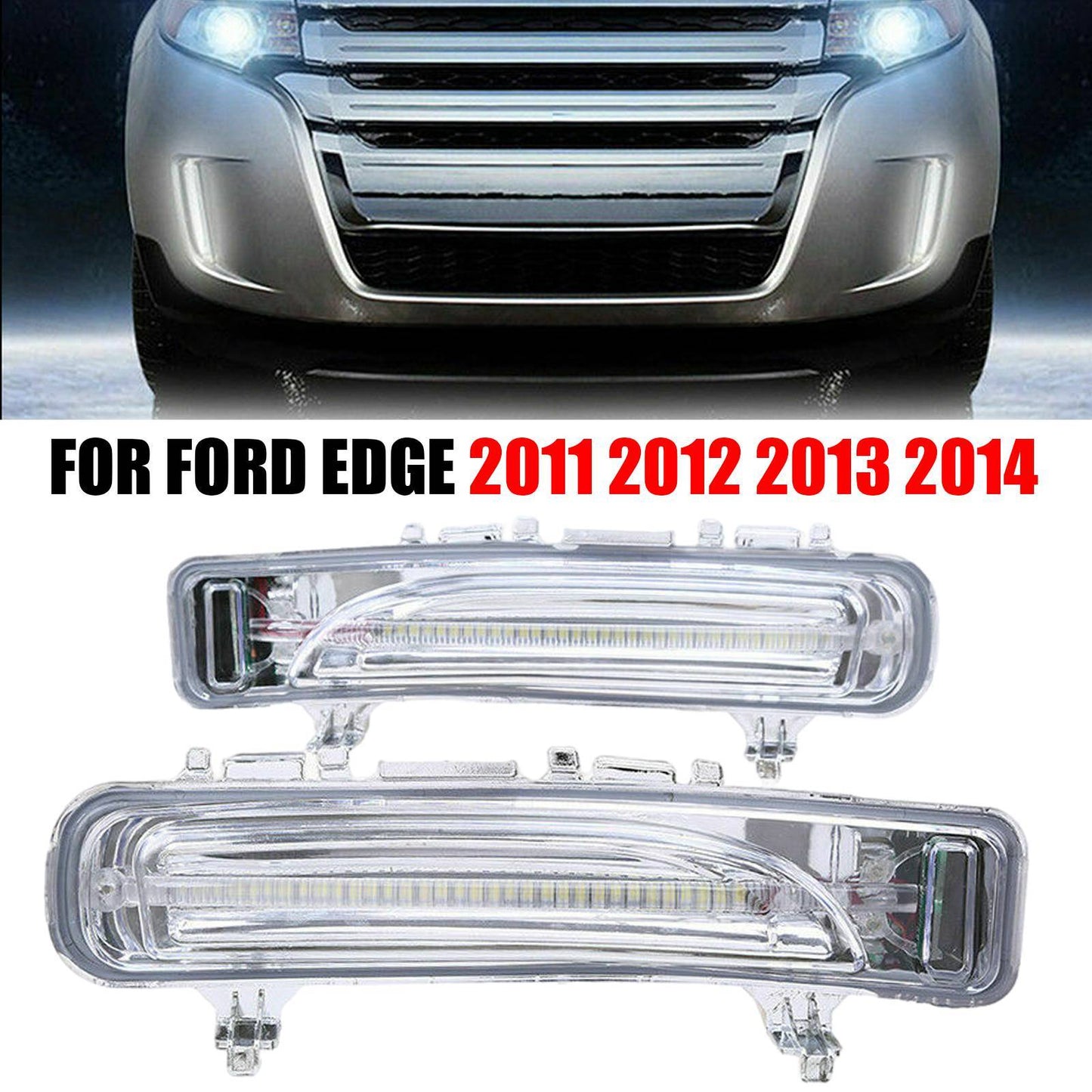 LH RH LED SUV Fog Lamp Light DRL for Ford Edge 2011-14 Turn Signal ReplacemeMI