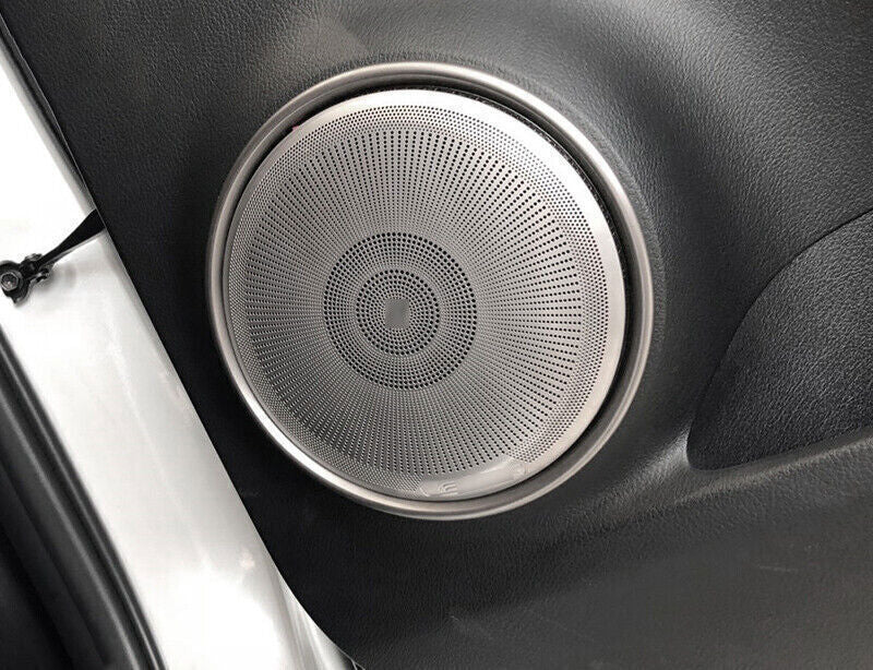 Silver Steel Inner Door Speaker Decor cover for Lexus NX200 200t 300h 2015-2020