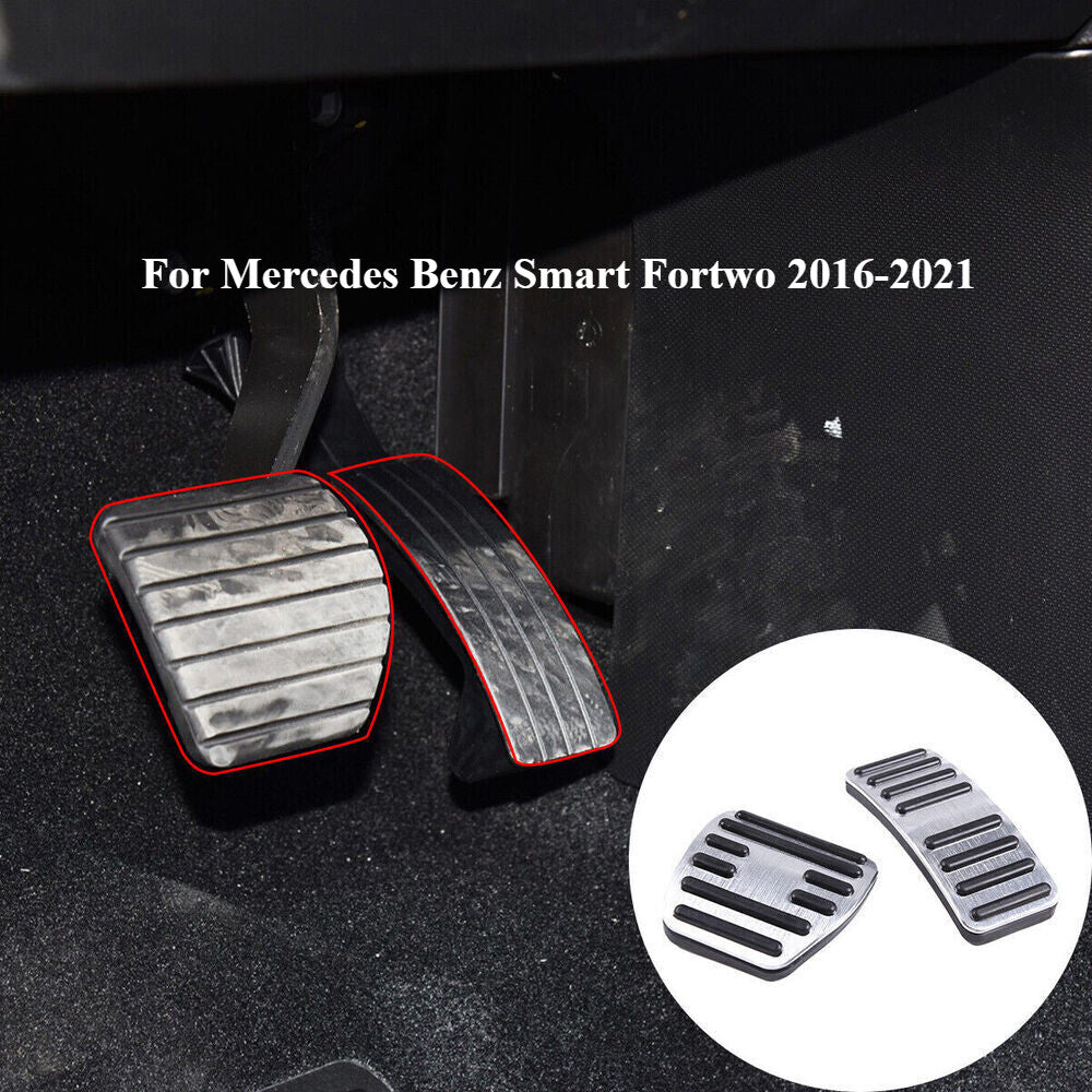For two Gas Brake Pedal Cover Alloy/Silicone for Mercedes Benz for Smart 2016-2021