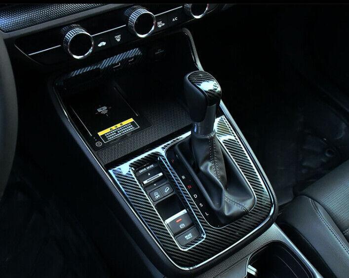 for Honda CR-V 2023-2024 Carbon fiber Steel Center Console Gear Shift Panel 3pcs