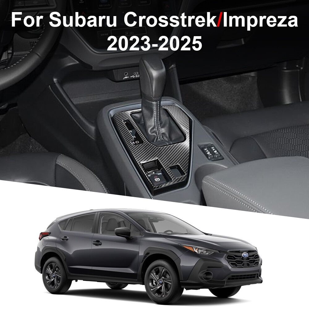 Carbon Fiber Color For 2023-2025 for Subaru Crosstrek Gear Shift Panel Cover Trim