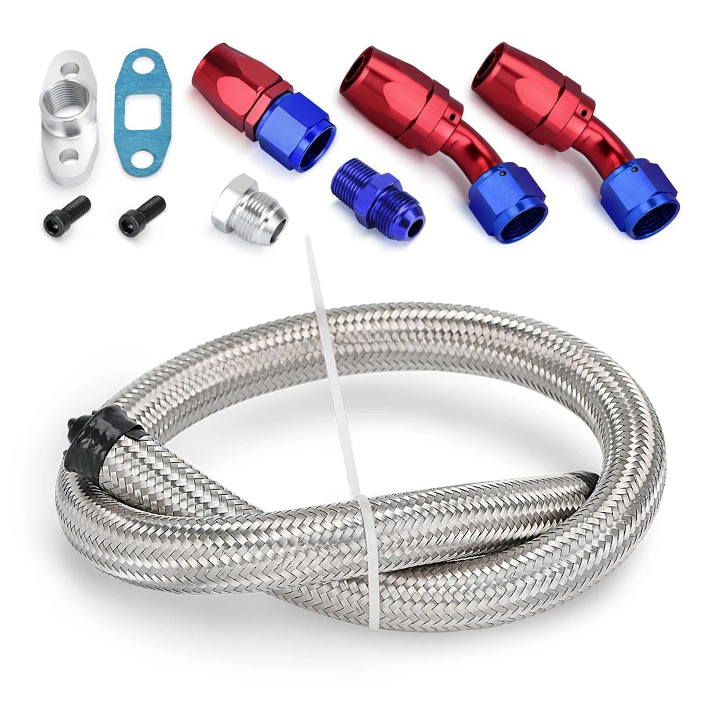 Turbo Oil Drain Return Line AN10 For T3 T4 T70 T66 Stainless Steel 10AN