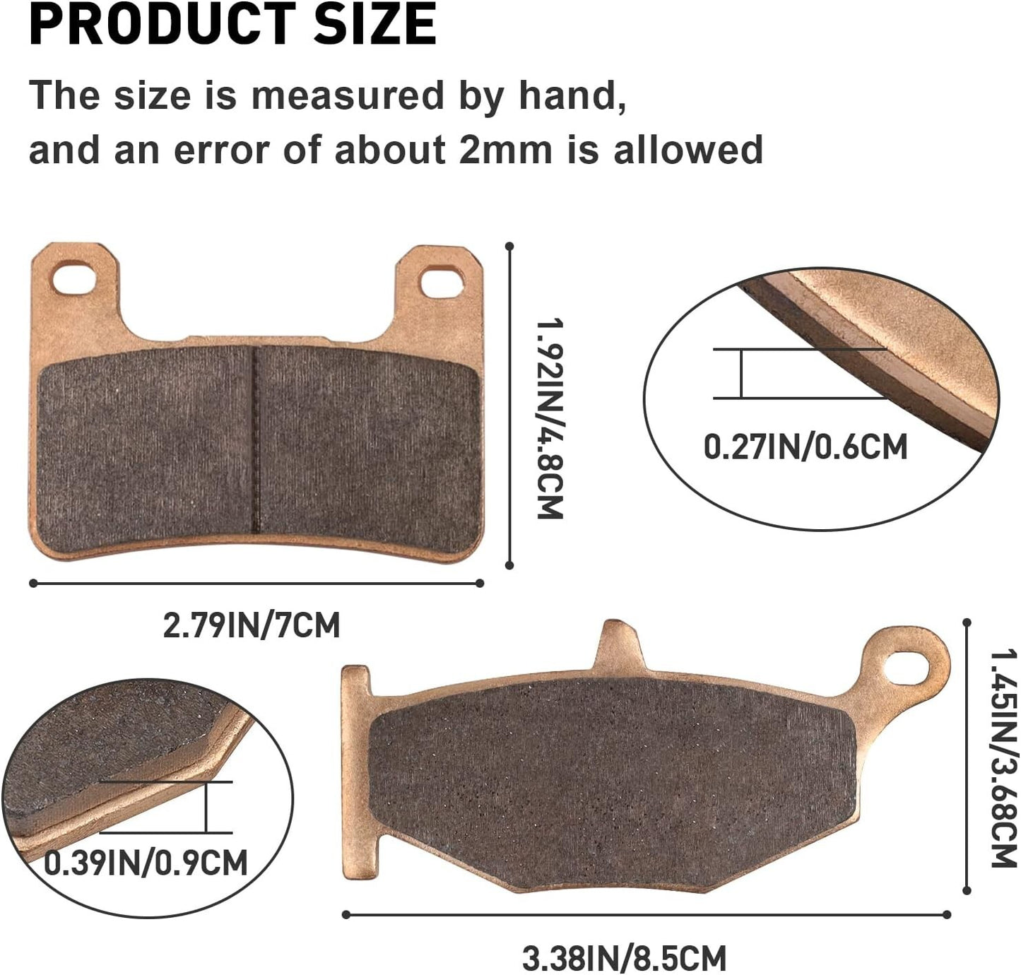 Sintered Brake Pads for Suzuki GSXR600 GSXR750 K6/K7/K8 2006-2010 Vstrom DL1000