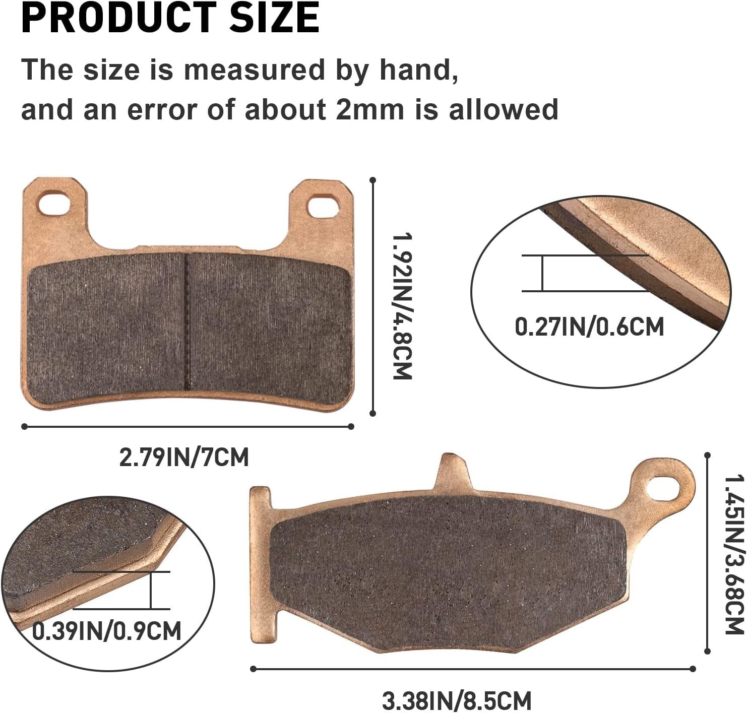 Sintered Brake Pads for Suzuki GSXR600 GSXR750 K6/K7/K8 2006-2010 Vstrom DL1000
