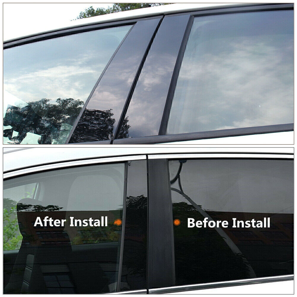 Piano Black Pillar Posts Door Window Molding Strip Trims for Buick Regal 11-2017