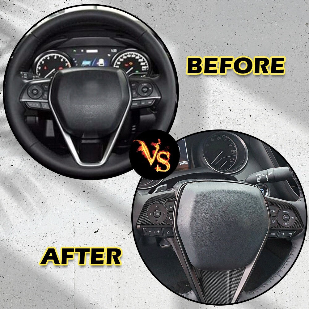 Steering Wheel Cover Trim for Toyota 18-23 for Camry ,19-23 for Avalon , Carbon Fiber