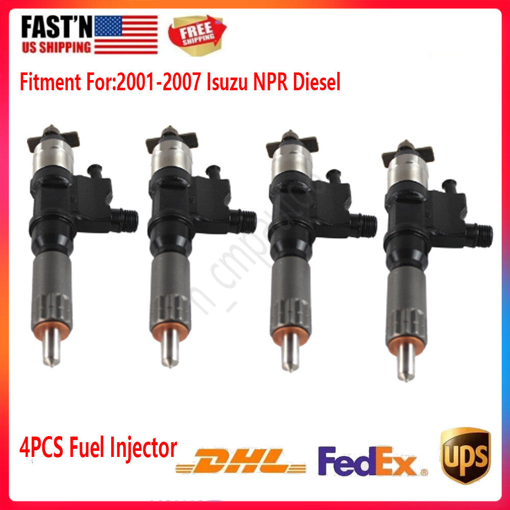 4x Fuel Injector 095000-5471 095000-8901 For 01-07 for Isuzu NPR NPR-HD 4HK1 Diesel
