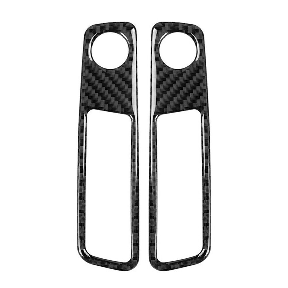 Carbon Fiber Console Volume Adjustment Panel Cover Trim Fit for Audi A4 B9 17-20 RHD
