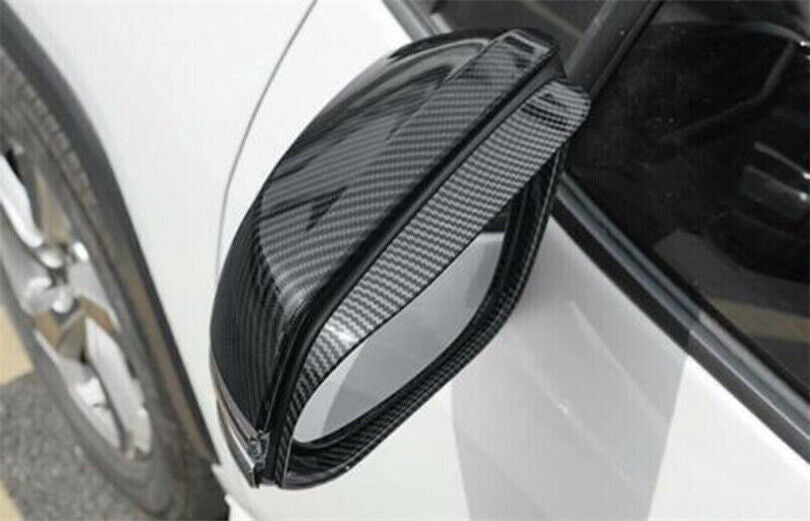 Carbon Fiber Side Door Mirror Rain Eyebrow Cover Trim for Toyota Venza 2021-2023