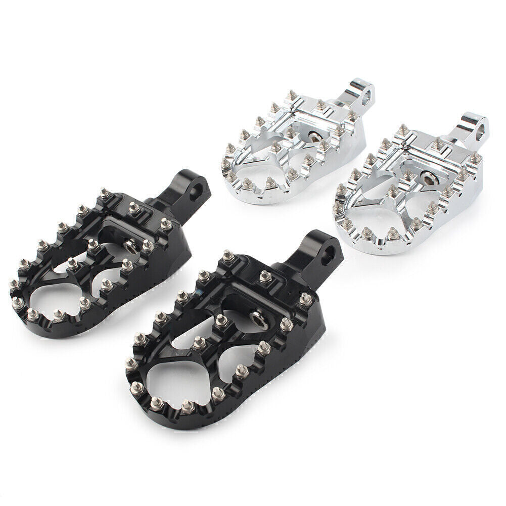 Pair Wide Foot Peg MX Style for Harley Dyna Sportster Iron 883 Fatboy Bobber