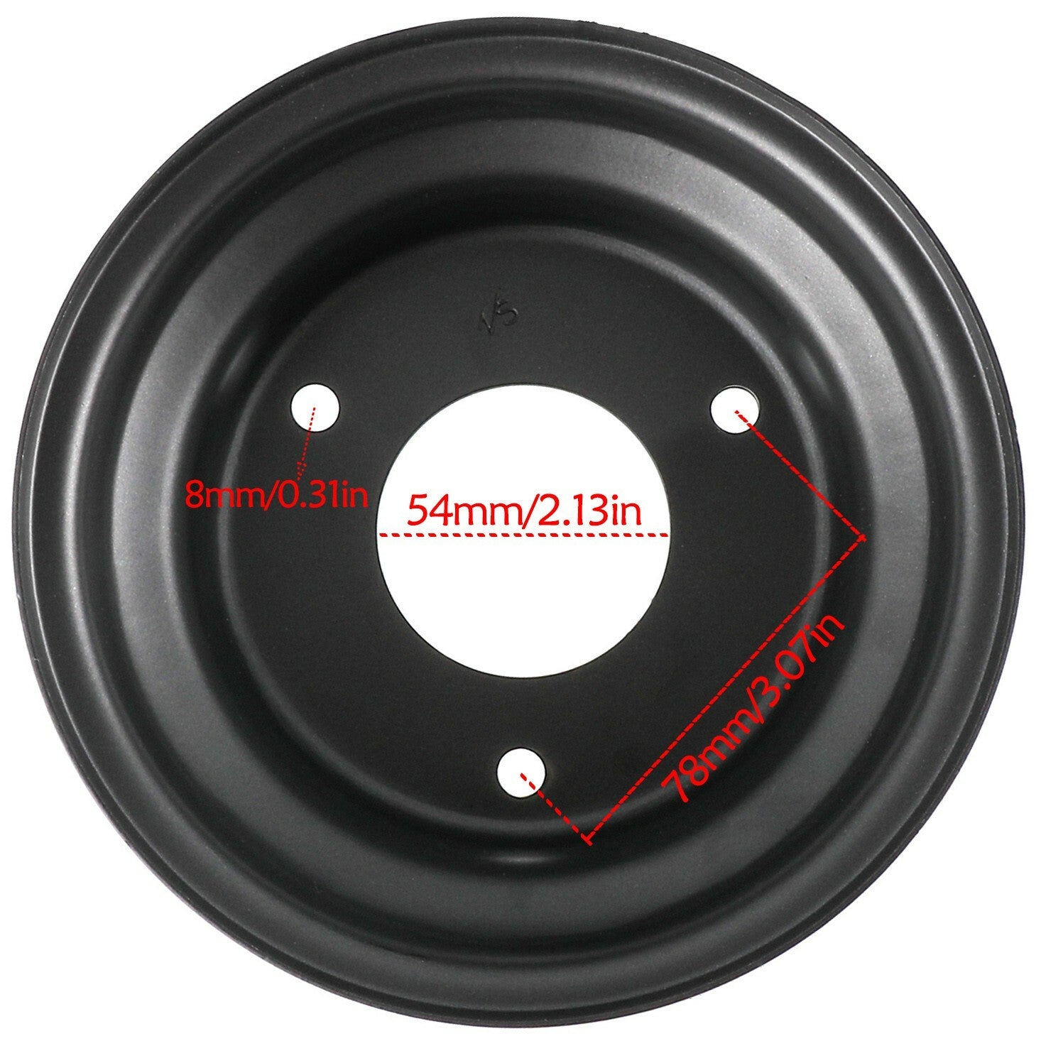 4-piece 6-inch rim set with 3 bolts for 145/70-6 tires, suitable for 145x70-6 all-terrain vehicles, four-wheeled for mini bicycles.