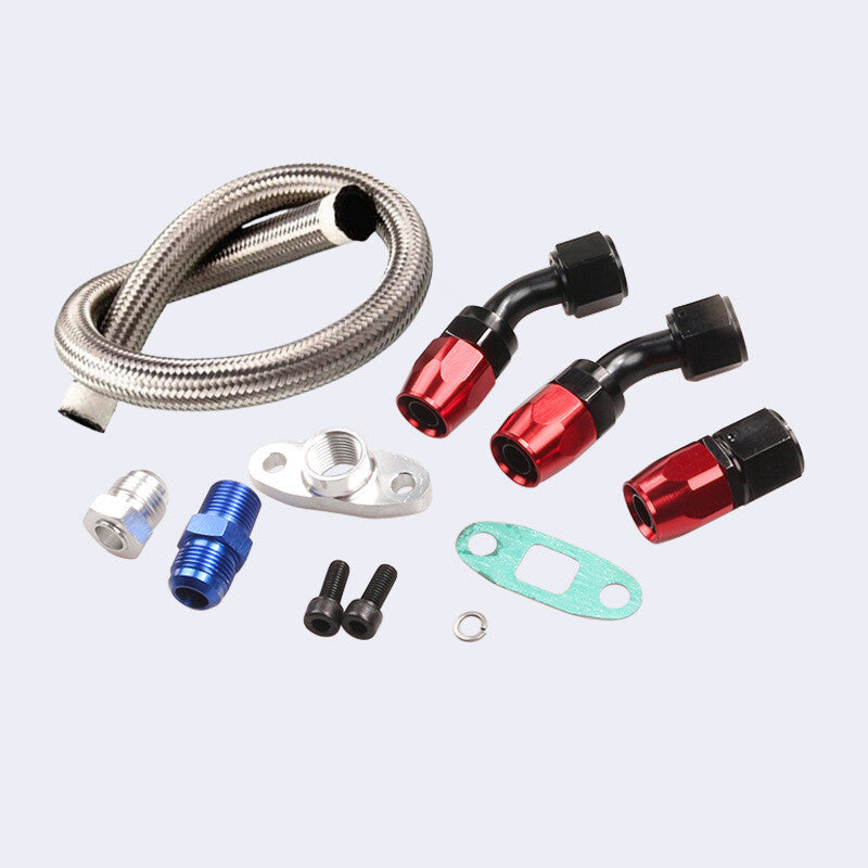 Universal turbo return drain pipe kit for T3, T4, T04E, T60, T61, T66, T70, GT32