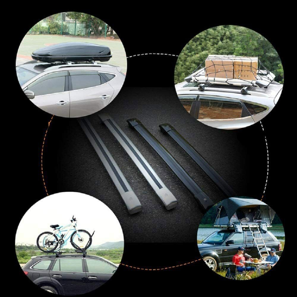 Lockable Roof Rail Rack Cross bar Crossbar 2Pcs Fits for RAV4 RAV-4 2013-2018