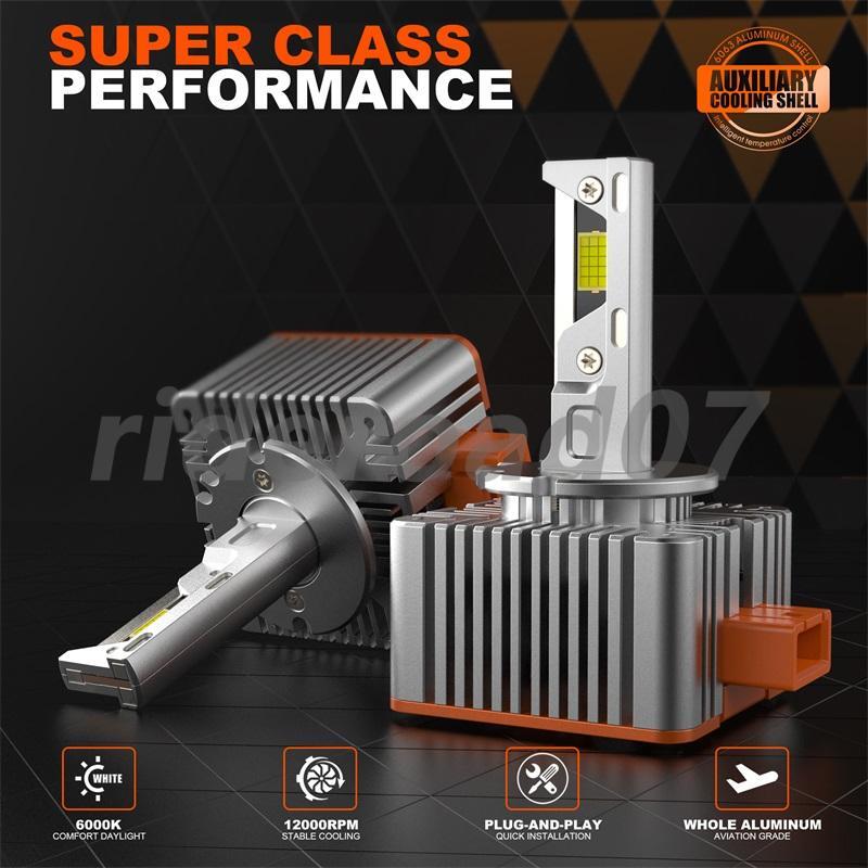 2X LED Headlight Bulbs D3S D3R 100W 6000K Super White HID Xenon Conversion Kit