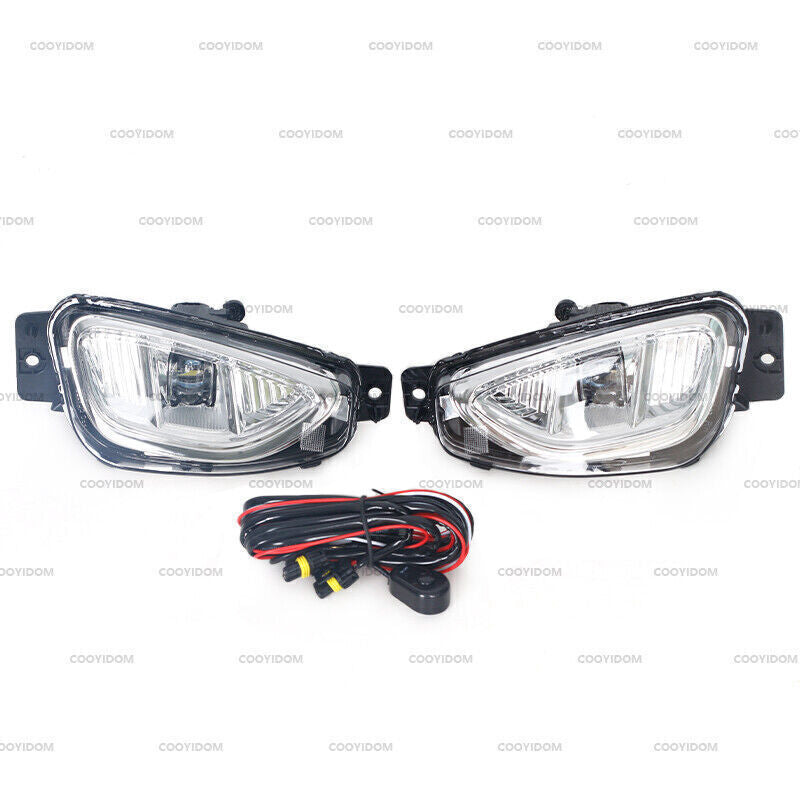 1Set LED Fog Light Fog Lamps W/Cover Bezel Switch Wire For 2020-2022 for Ford Escape