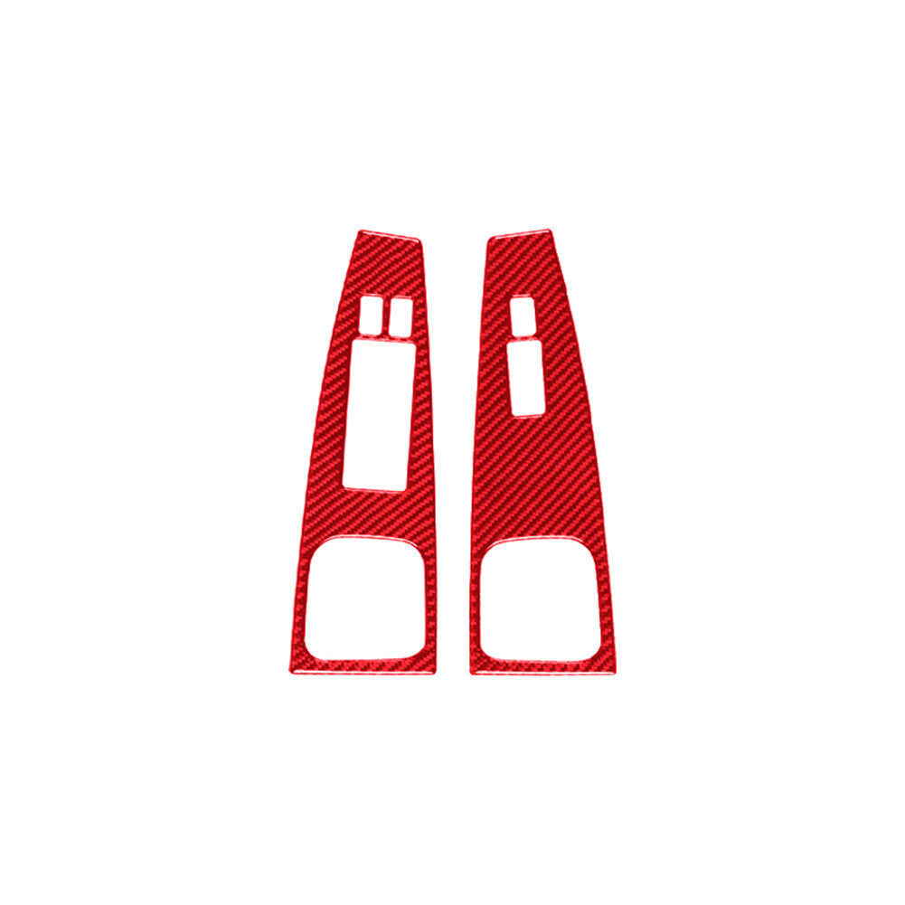 for Nissan Quest 2004-2006 Red 2Pcs Rear Window Switch Button Trim Cover Type B