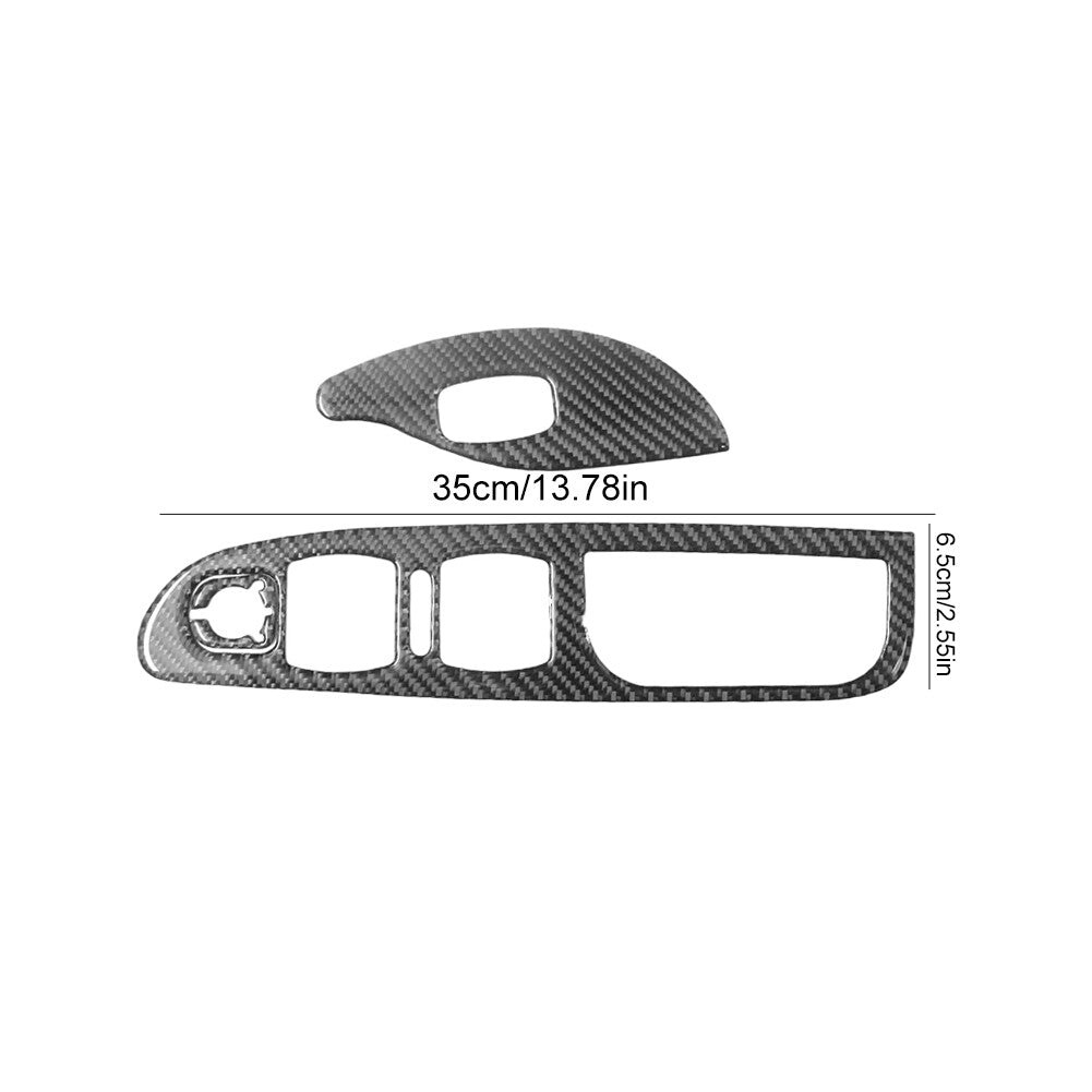 3x Carbon Fiber Front Window Control Panel for Volkswagen for Passat 2006-2011