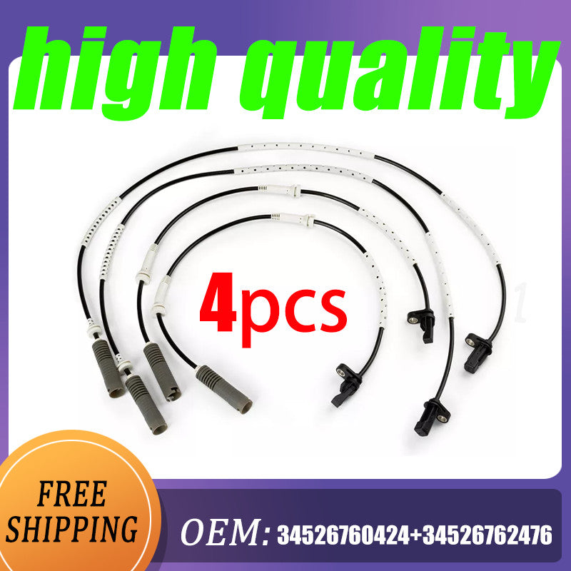 4-pack ABS wheel speed sensors (34526760424+34526762476) suitable for BMW (06-12-)