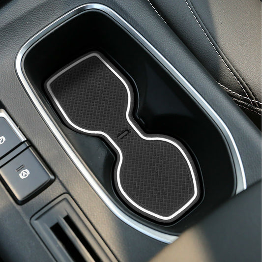 for Chevrolet Captiva 2019~ 2023 EPB Gate Slot Cup Pad Car Mat Accessories WHITE