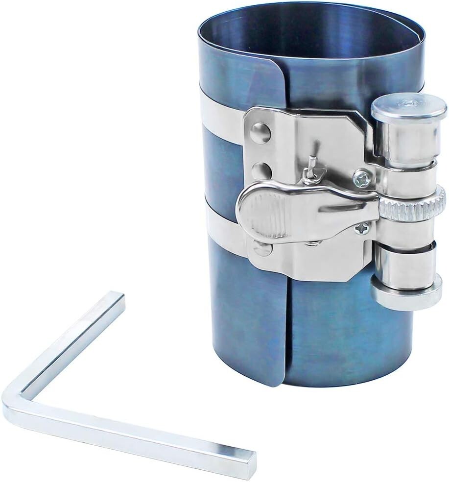 Piston Ring Compressor Adjustable Ratchet Piston Installer Tool Removal Tool
