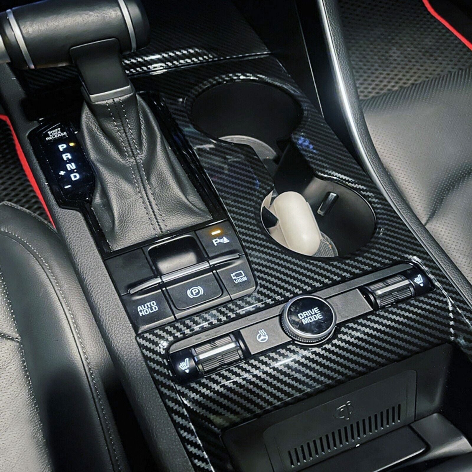 Carbon Fiber pattern Center Console Gear Shift Panel for Kia K5 LX/LXS 2021-2023