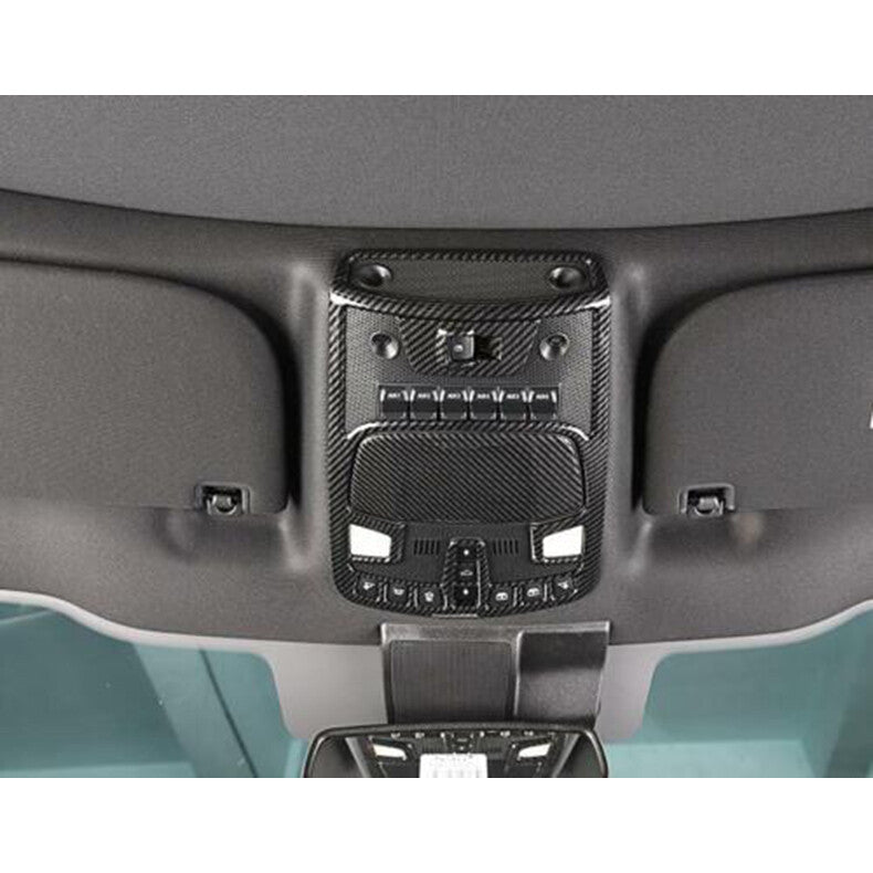 for Ford F-150 2015-2020 Carbon fiber Car Front Reading Light Lamp Cover Trim 3x