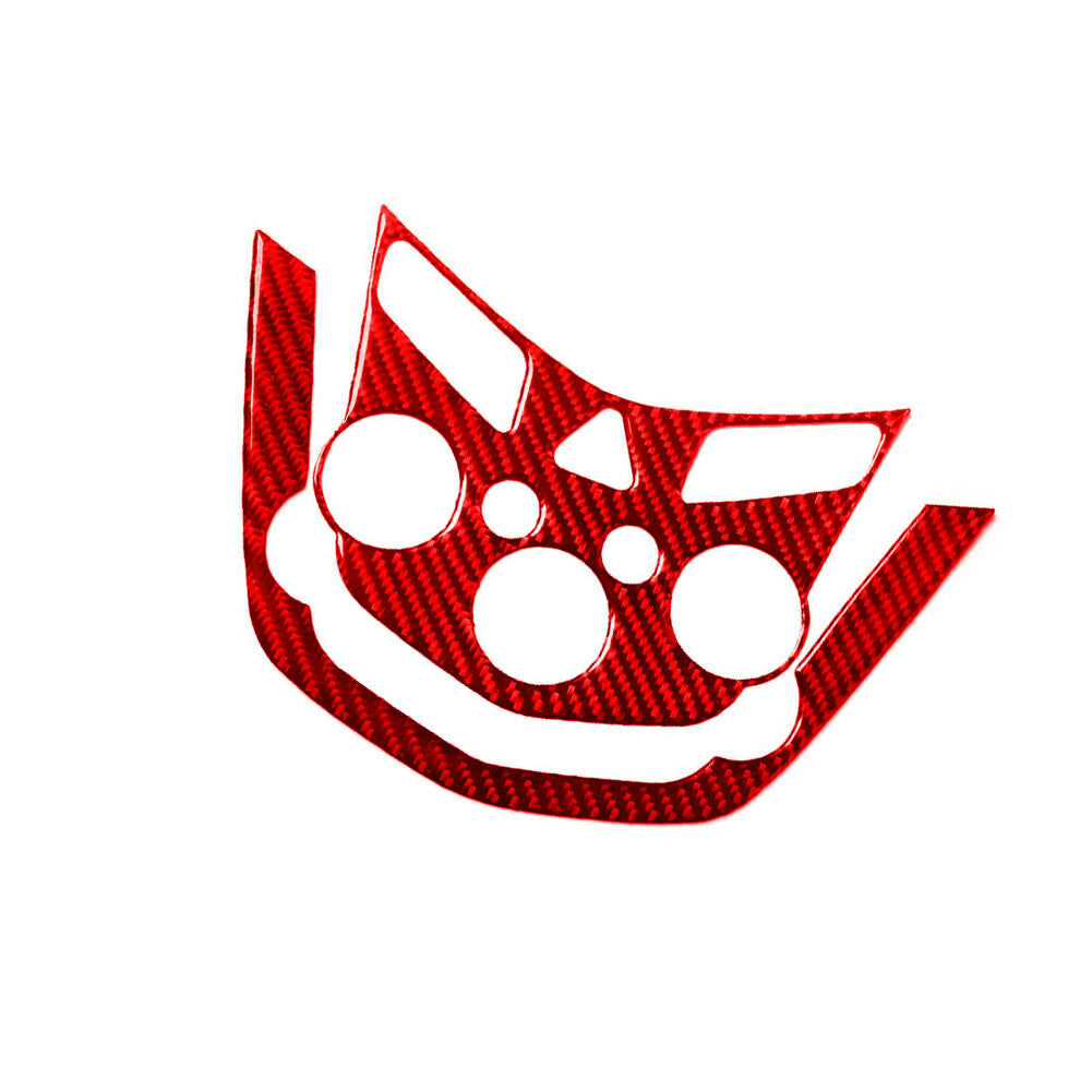 Red Carbon Fiber Climate Control Panel Cover Trim for Chevrolet Sonic 2012-2016