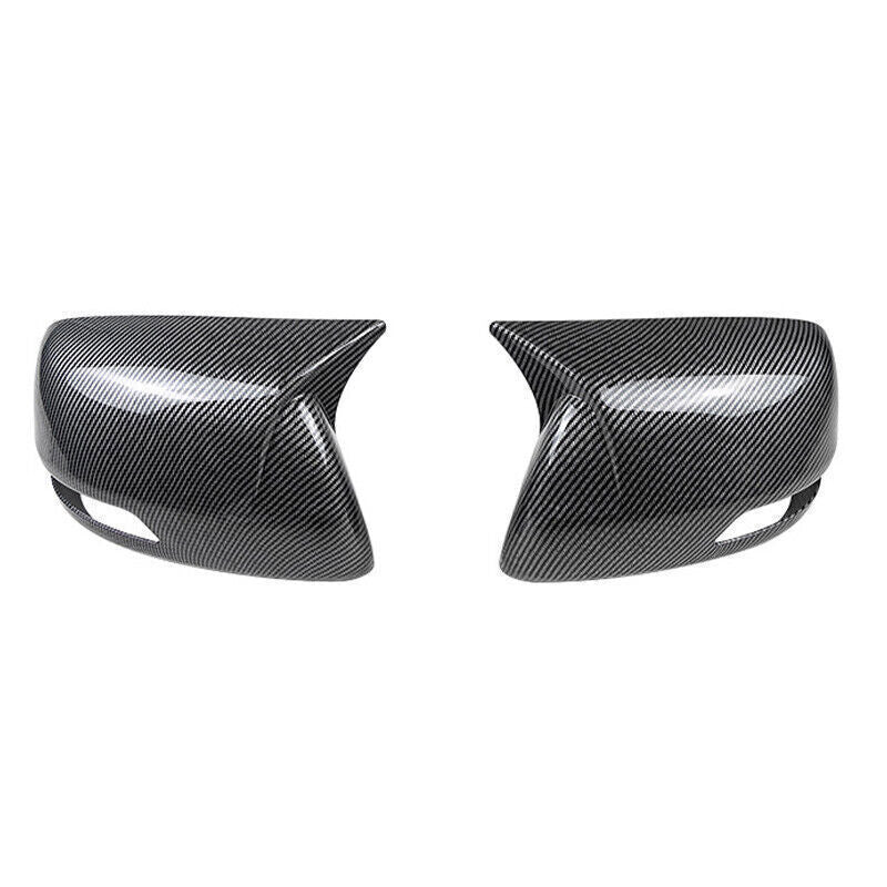 for Toyota for Land Cruiser 13-2021 Carbon Fiber OX Horn Rear View Mirror Cover Trim