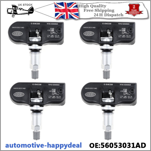 4X TPMS Tyre Pressure Sensors 56053031AD Fits for Chrysler 200 300 for Dodge NEW