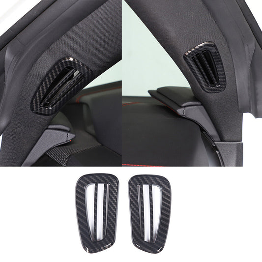 Carbon Fiber ABS A-Pillar Air Vent Outlet Trim for Chevrolet for Corvette C8 2020-23