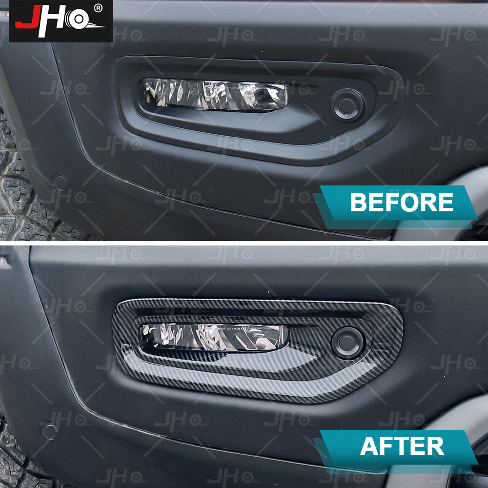Car Front Fog Lamp Decor Carbon Grain Cover Trim for Dodge for Ram 1500 TRX 2022+