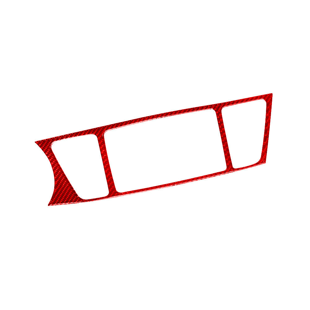 Red Carbon Fiber Navigation+ Air Vent Frame Cover Trim for KIA Cadenza 2014-2016