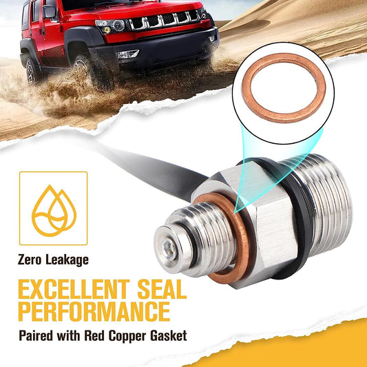 M12x1.75 mm threaded automotive engine disc transmission drain valve plug kit