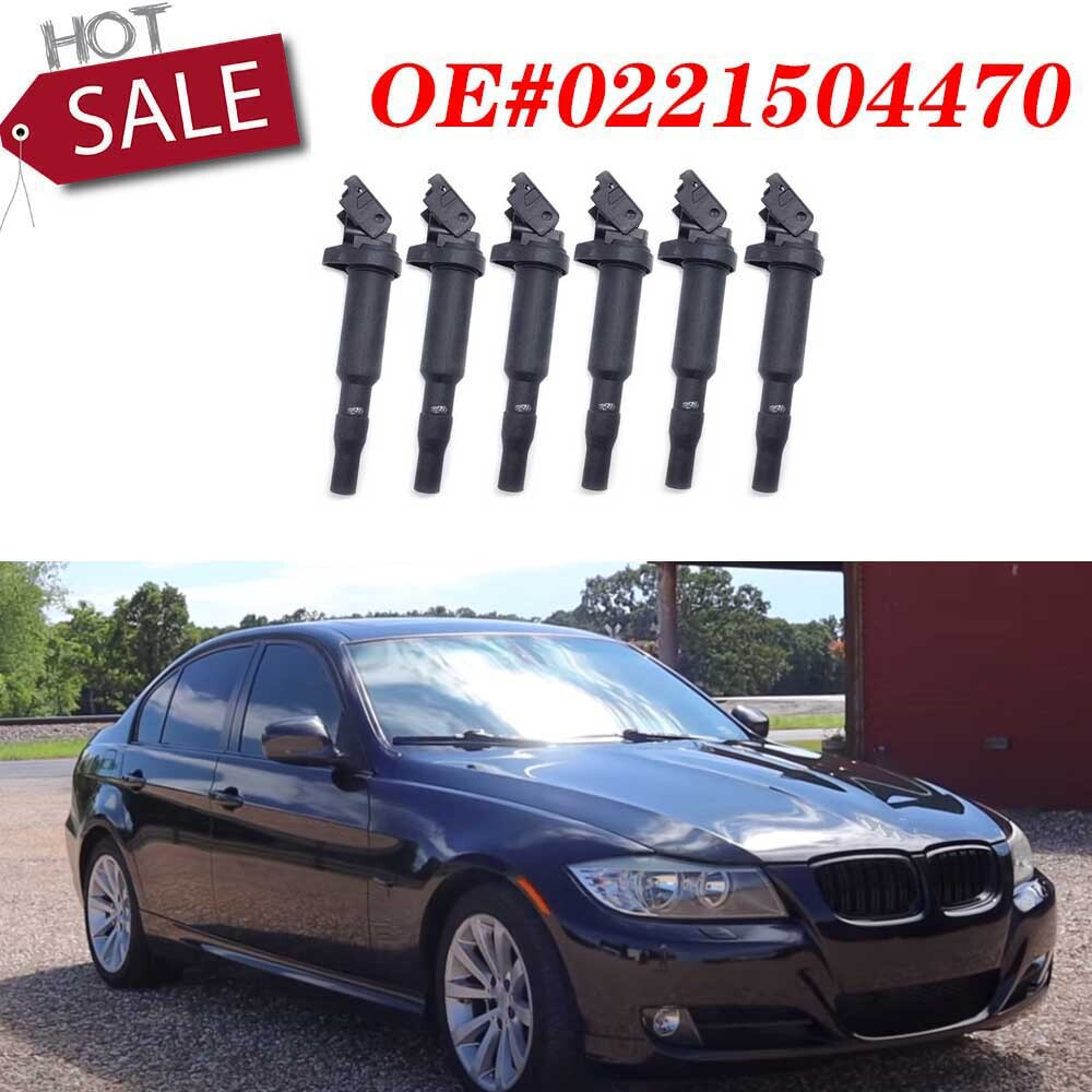 6PCS Ignition Coil Connector 0221504470 Updated for BMW 128i 135i 328i 528i Z4