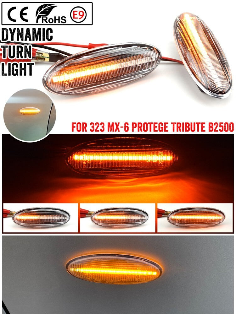 Dynamic Side Marker Turn Light for Mazda 323 Tribute MX-6 Protege Ranger Tribute