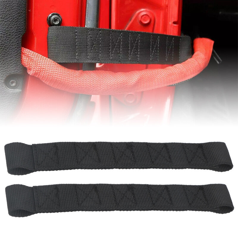 2PCS Door Limiting Check Strap Firm Black for Jeep for Wrangler CJ YJ TJ JK JKU NEW