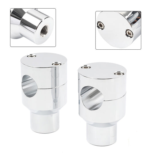 7/8 22mm Handlebar Riser Clamp Mount Kit Chrome for Harley fit for Honda