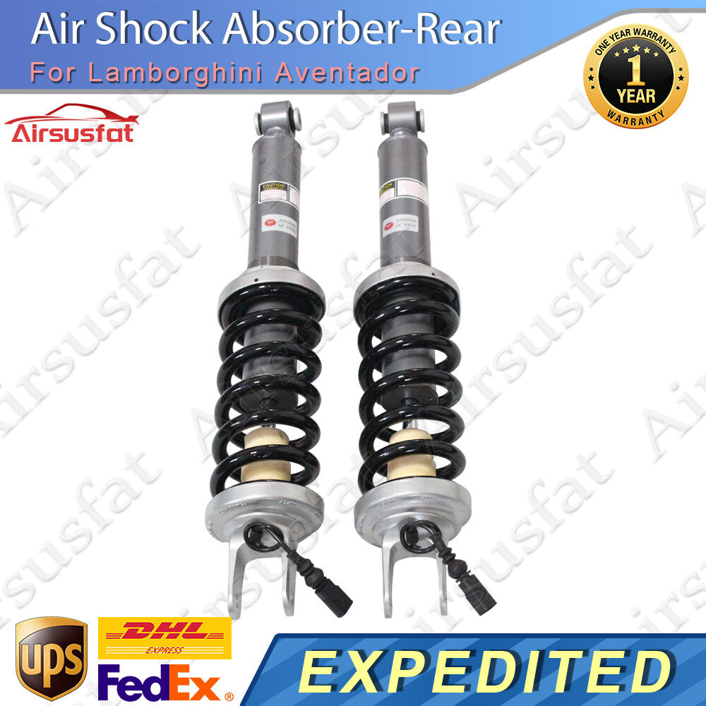 2x Fit for Lamborghini Aventador Rear LR Air Suspension Shocks with Electric Line
