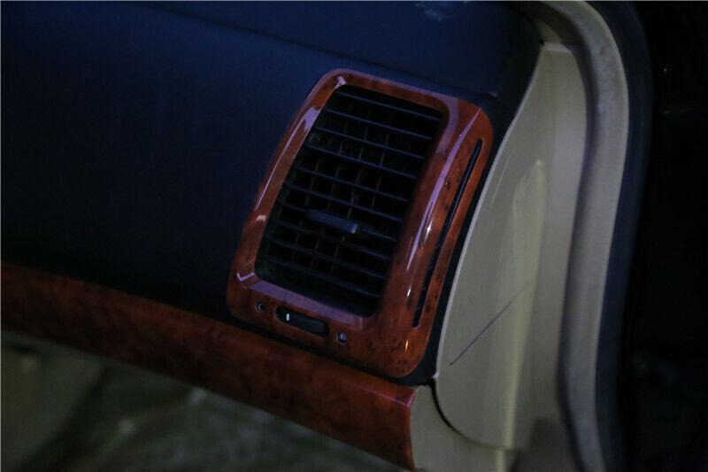 for Honda Accord 7th 2003-2007 Red Wood Grain Console LR Air Outlet Vent Trim
