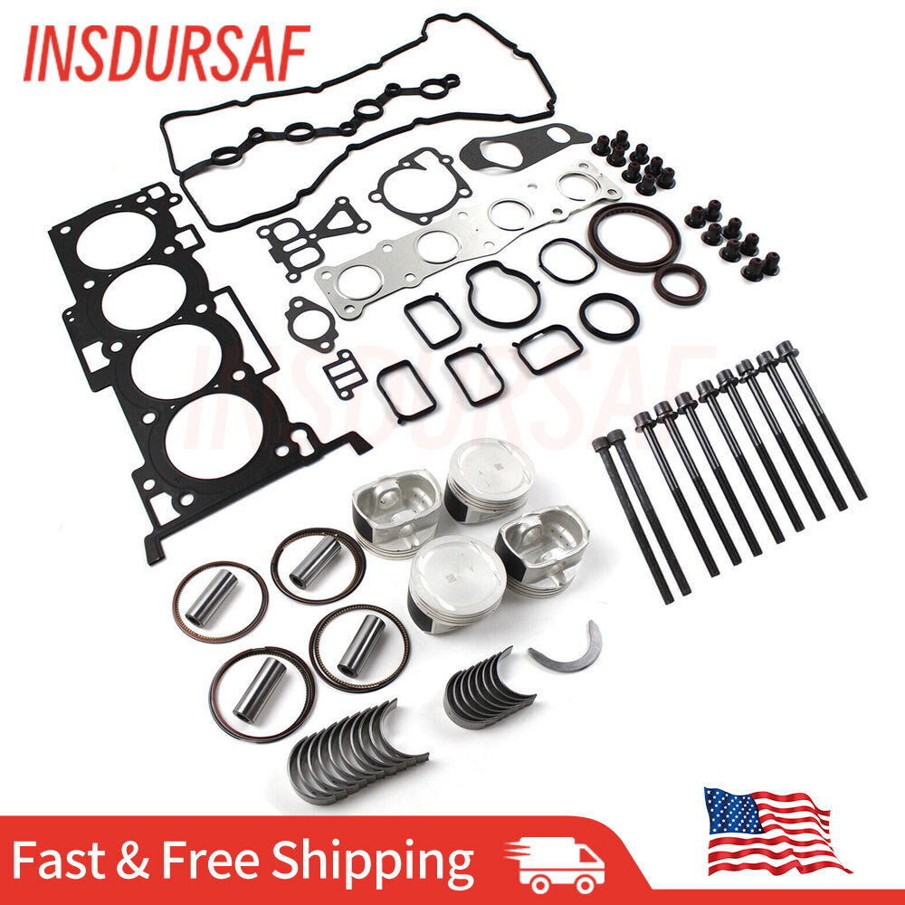 for Hyundai for KIA 2.4L G4KE Engine Overhaul Rebuild Kit+Crankshaft 4X Con Rods Kit