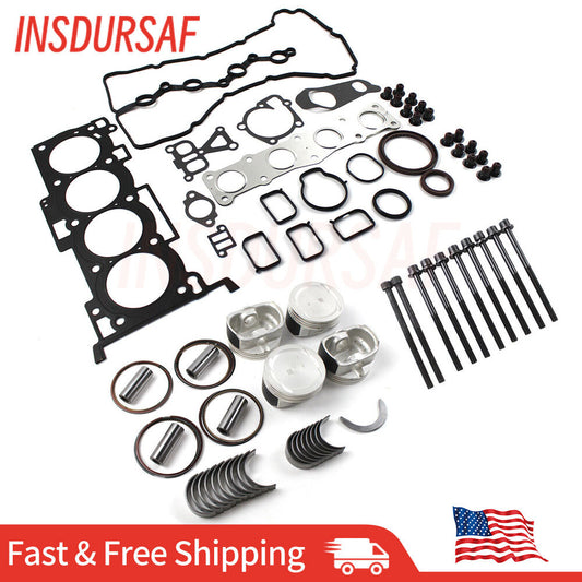 for Hyundai for KIA 2.4L G4KE Engine Overhaul Rebuild Kit+Crankshaft 4X Con Rods Kit