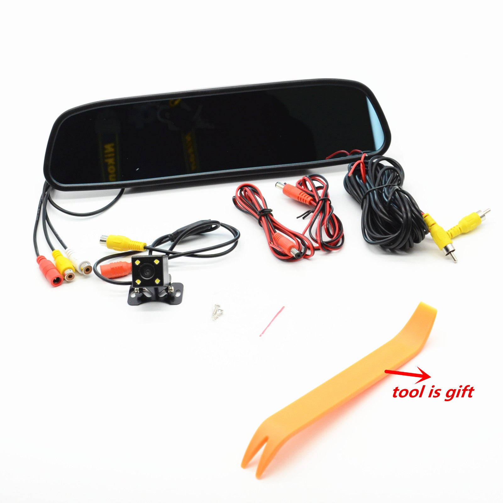 Car Rearview Mirror Monitor Parking Assistance LED Reversing Rear View Camera