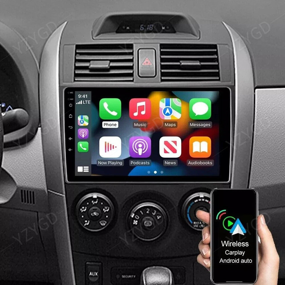 for Toyota for Corolla 2009-2013 Stereo Android Auto CarPlay Car Radio GPS Screen FM